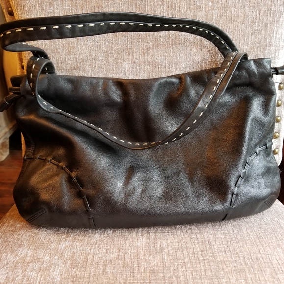 Ann Taylor black leather purse - Picture 1 of 4